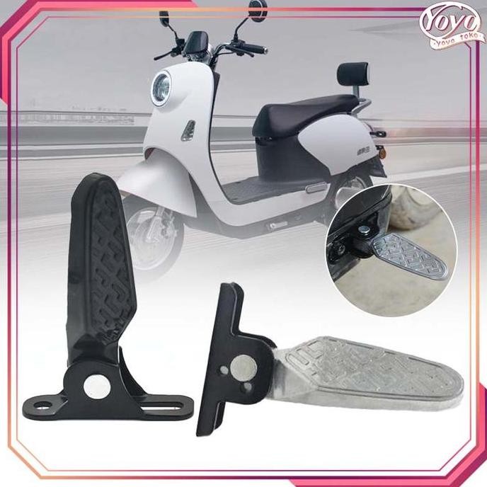 Promo 2pcs Pijakan Kaki Belakang Sepeda Listrik Footstep Sepeda Listrik Lipat Pedal Kaki Sepeda List