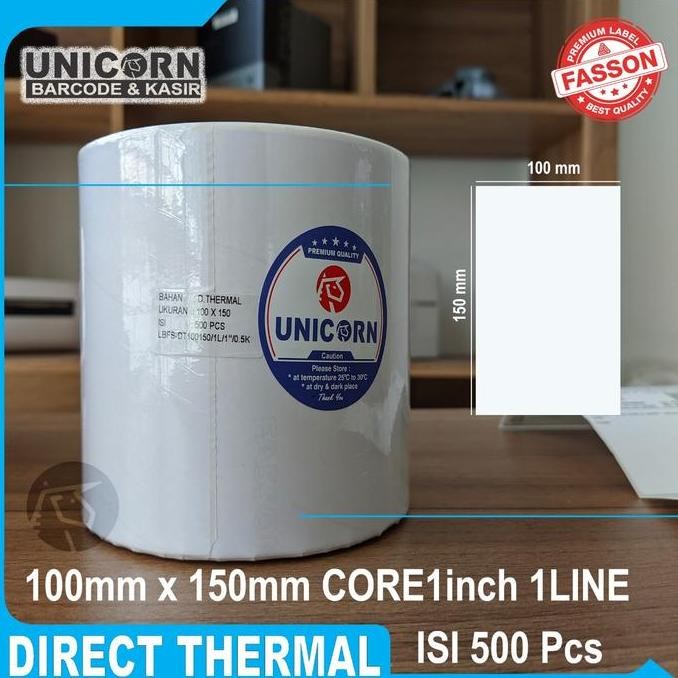 

new stiker label bare resi thermal 100x150mm 100x150 mm 4x6''