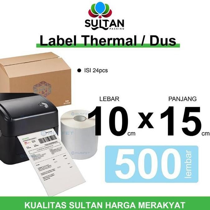 

new resi sticker thermal printer stiker label bare pos a6 10x15cm dus