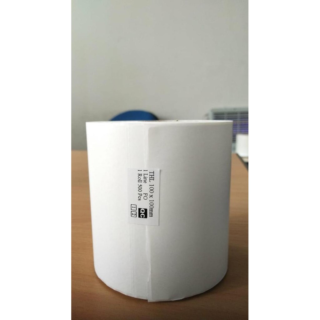

new label stiker thermal resi uk 100mm x100mm isi 500 pcs 100x100mm