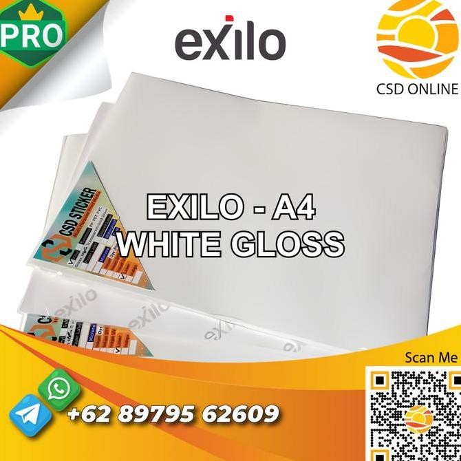

new exilo sticker vinyl laser toner print a4 stiker label anti air ecer 10