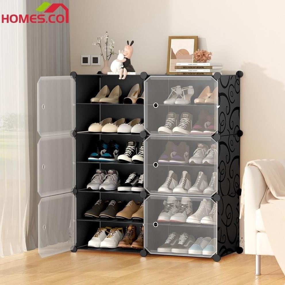 Kotak Sepatu Portable /Kotak Sepatu Rak Sepatu Anti Debu Tebal Shoes Rack Portable Serbaguna