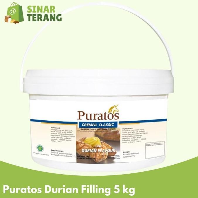 

Produk Baru!! Selai Durian Puratos Cremfill / Fillings / Topping 5 KG