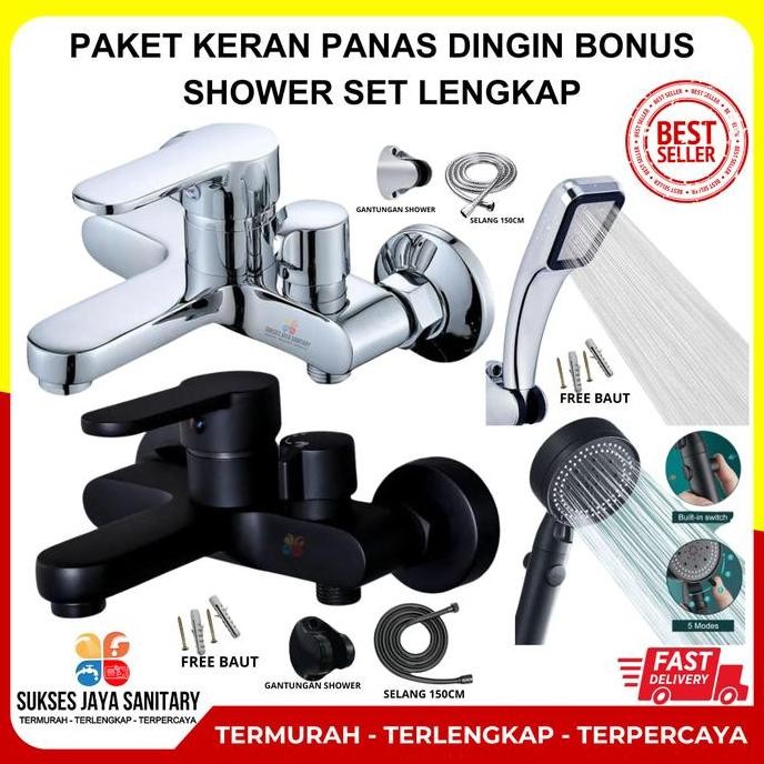 Tersedia Kran Panas Dingin Kran Shower Kran Bathtub Keran Air Mixer Panas Dingin Shower Set Teknolog
