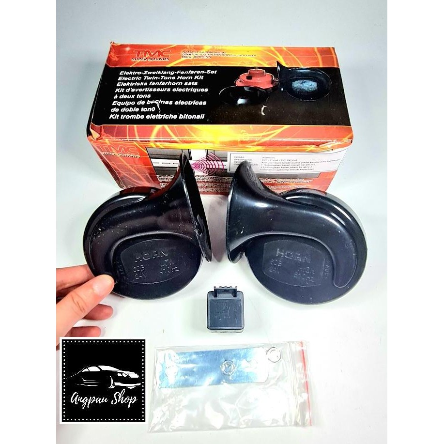 Promo Klakson truk aki 2 . 24 volt merk TMC plus relay untuk hino fuso bus bis dll COD