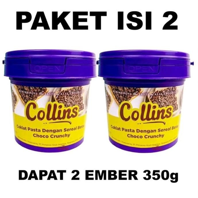

Produk Baru!! (PAKET ISI 2) collins mini choco crunchy 350gr dapat 2 pcs Selai coklat crunchy