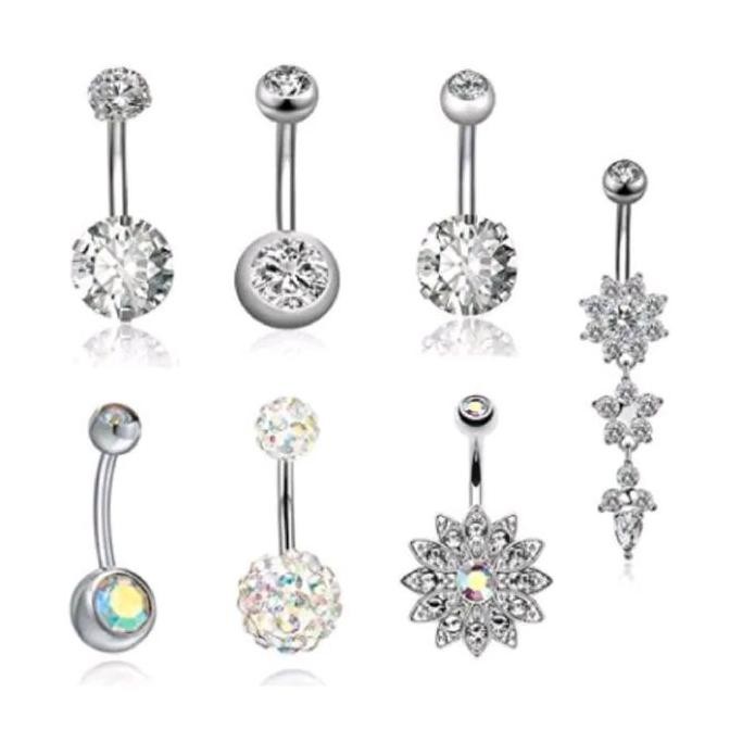 

1 BIJI ANTING PUSER PIERCING BELLY STAINLESS STEEL TIPE A- I (BELLY MOTIF) EARRINGS TERMURAH