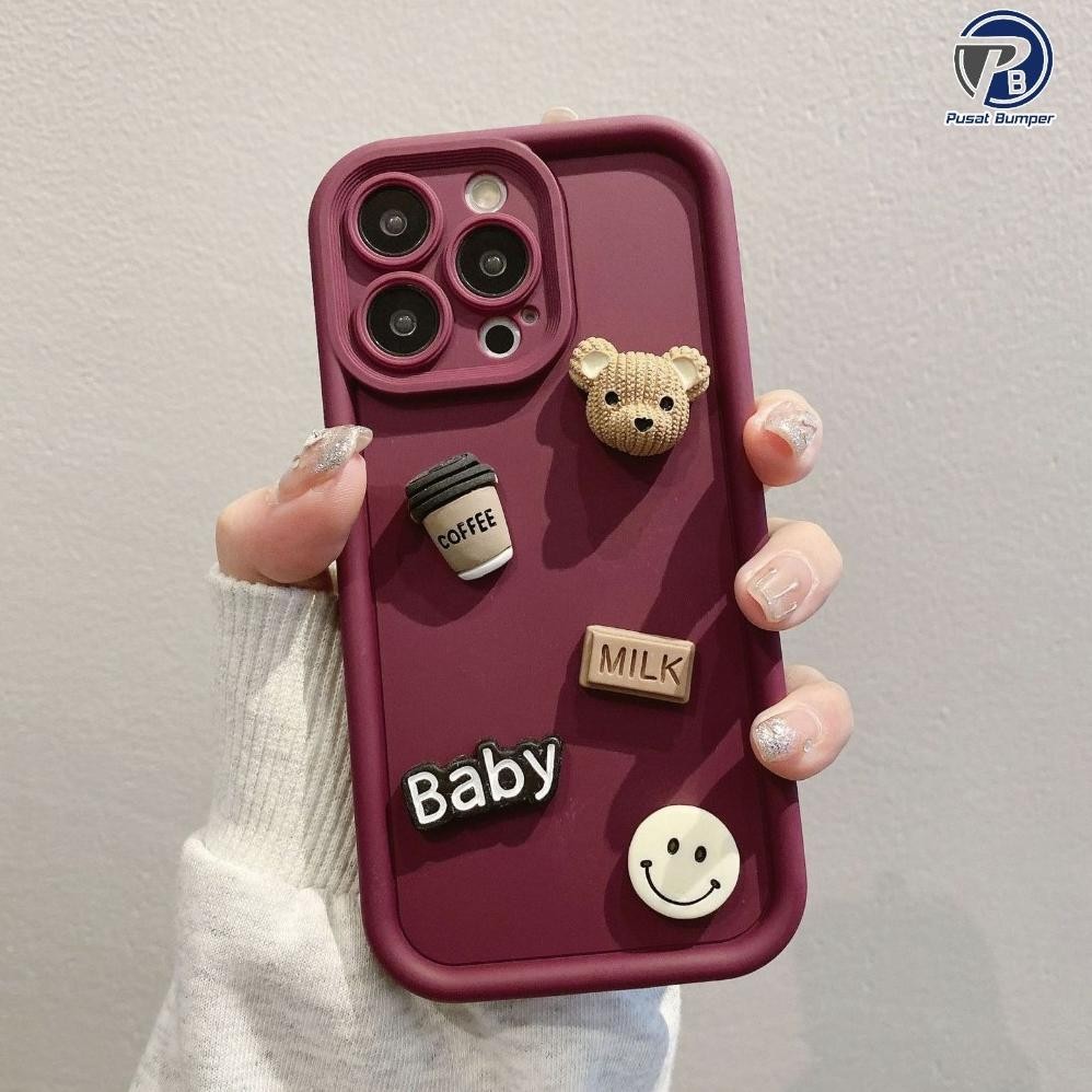 fx-45 Et-98 Gc86 Case Softcase Silikon 3D Lucky Bear Happy Smile Shockproof Bumper Case For Y29 V50 