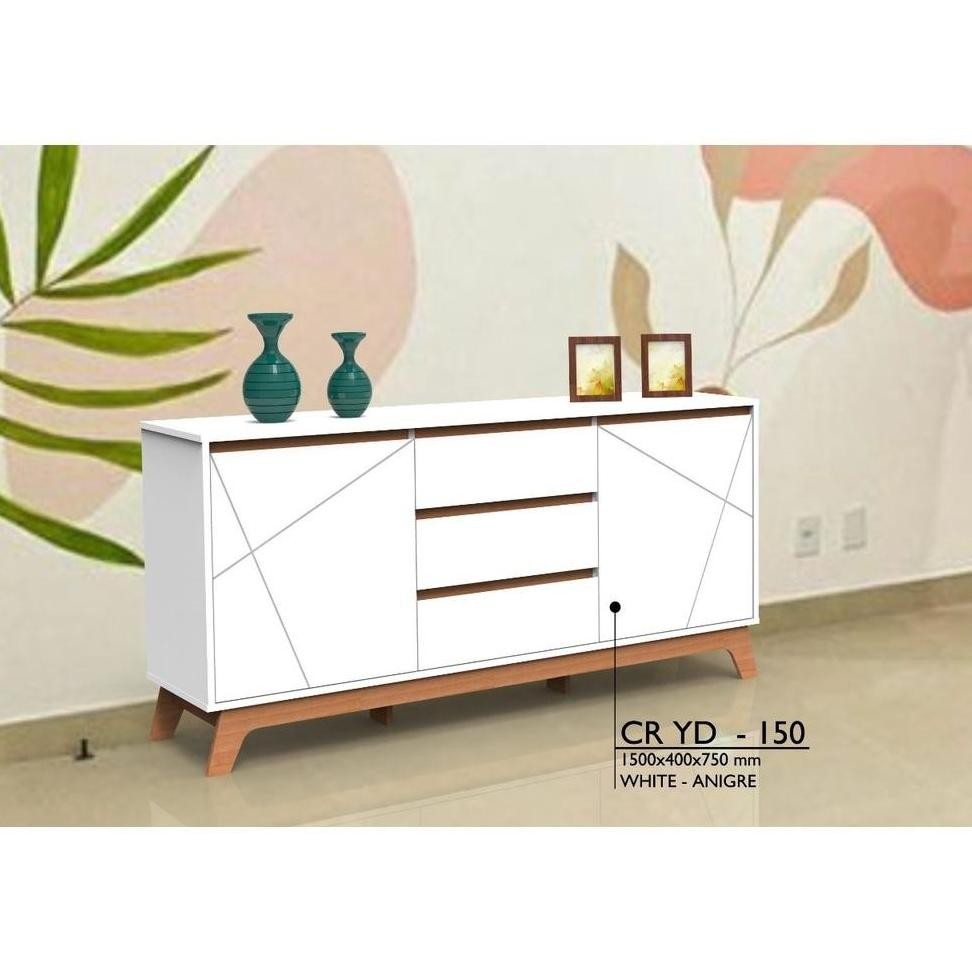 MEJA TV MINIMALIS RAK TV PUTIH MODERN 120 MURAH KUAT