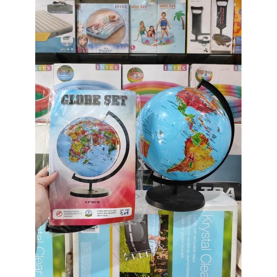 ready stock Edukasi Geografis / Peta Dunia / Bola Dunia / Balon Globe Set