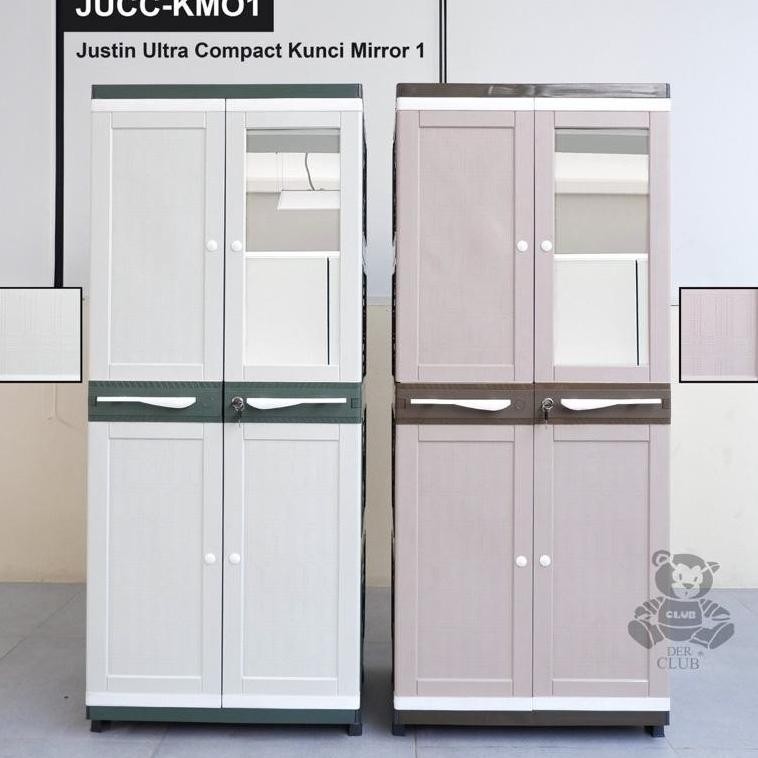 Lemari Pakaian Jumbo Kaca Kunci 4 Susun Lemari Baju Club Besar Justin