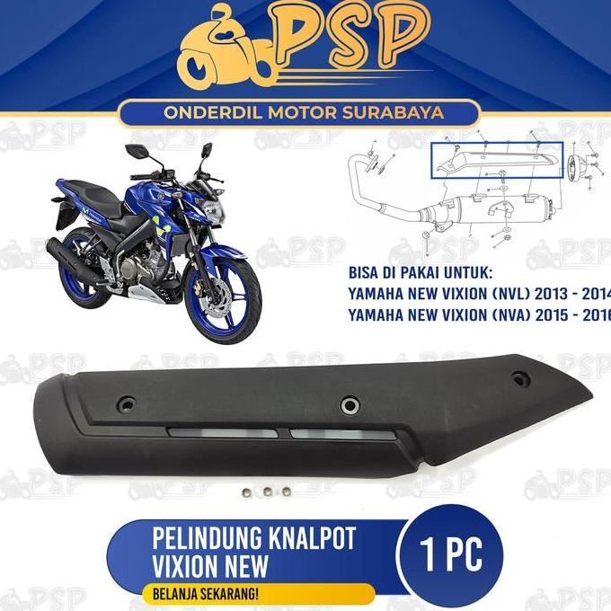 Promo Pelindung Knalpot Vixion New - Cover Tutup Penutup Tameng Kenalpot Yamaha Vixion New NVA NVL C