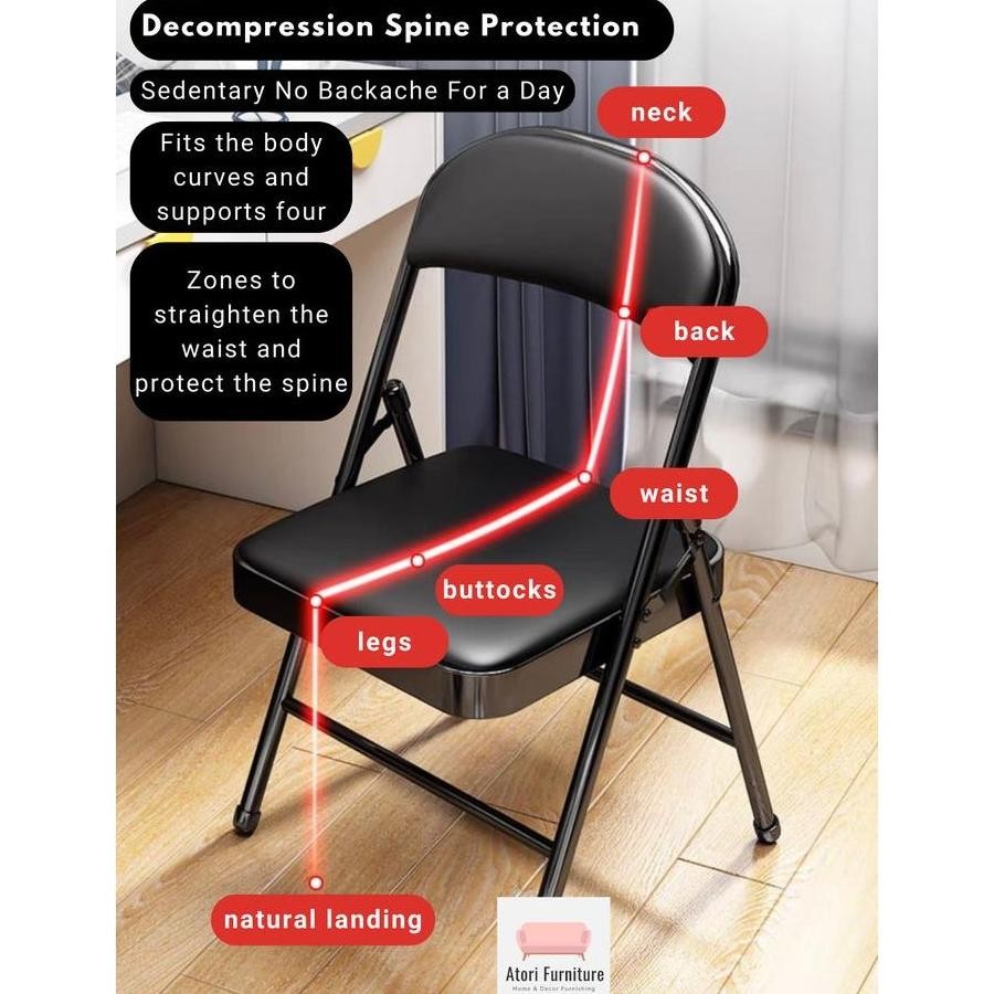 CY3220 Kursi Lipat Portable Empuk Kursi Belajar Kursi Cafe
