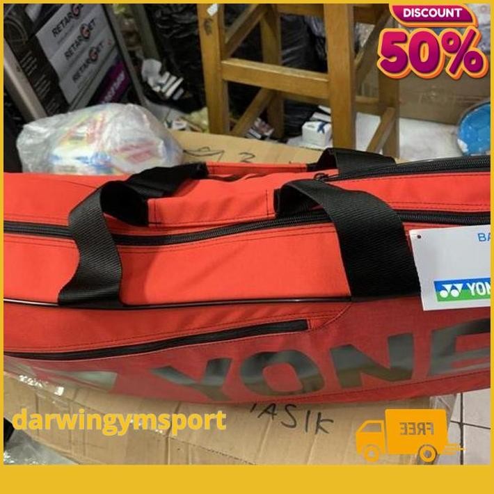 TAS RAKET BADMINTON YONEX BA42131WEX TEAM TOURNAMENT BAG ORIGINAL-RED TERMURAH