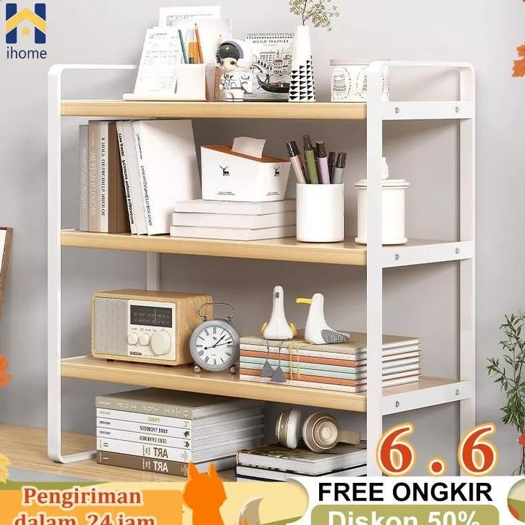 Rak Meja Stationery Desktop Storage Rak Buku Desktop Rak Dapur Desktop Rak Serbaguna Desktop
