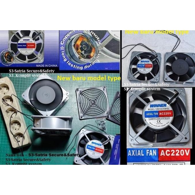 Angin Kencang Fan Ac 12cm langsung listrik kipas cooling ac220v 12 cm