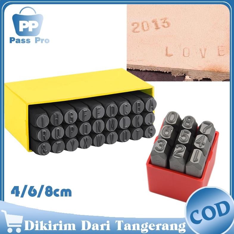 

terlaris 36pcs paket alat ketok huruf dan angka nomor 0-9 letter a-z letter punch set ukuran 4mm steel stamp murah