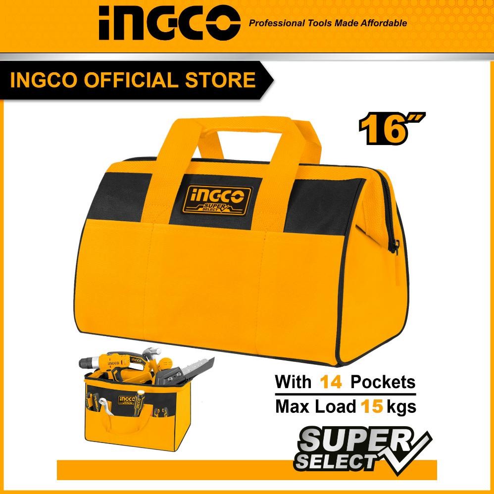 YZ (INGCO) - Ingco Tas Perkakas Jinjing 16" 14-Kantong HTBG281628