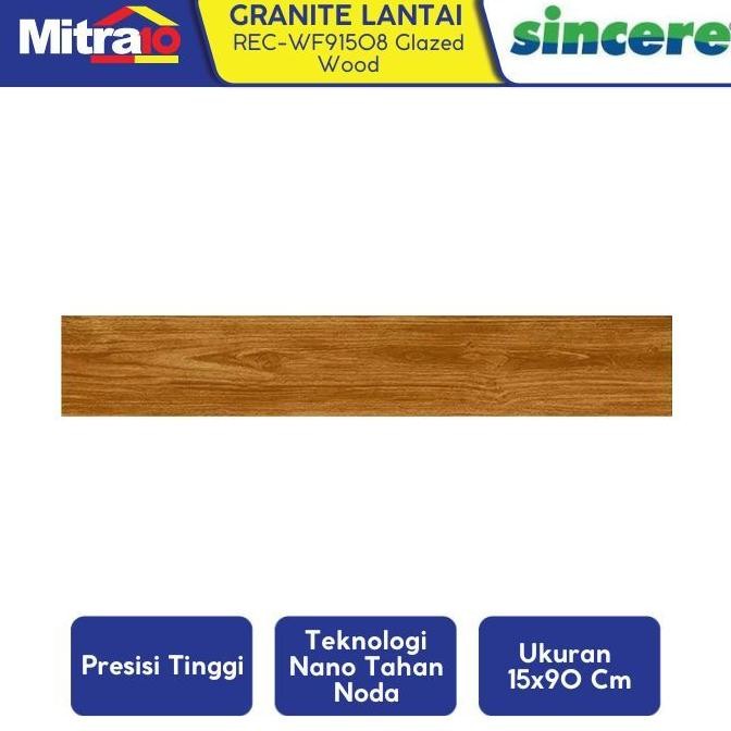 RADEN Sincere Granite Lantai REC-WF91508 Glazed Wood 15x90 Cm Coklat Kayu