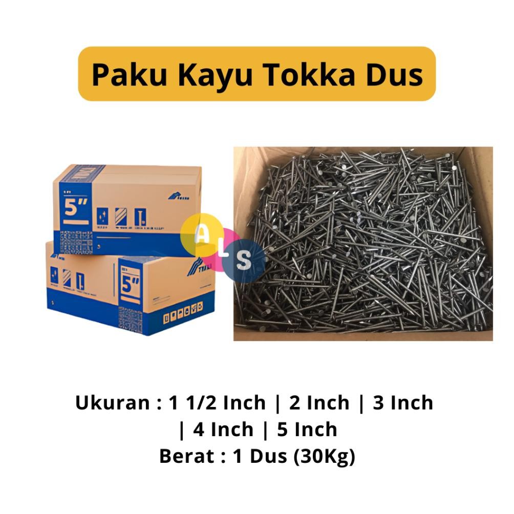 RADEN Paku Kayu Seri Tokka/30Kg/Paku Tokka 4 cm 5 cm 7 cm 10 cm 12 cm/per Dus