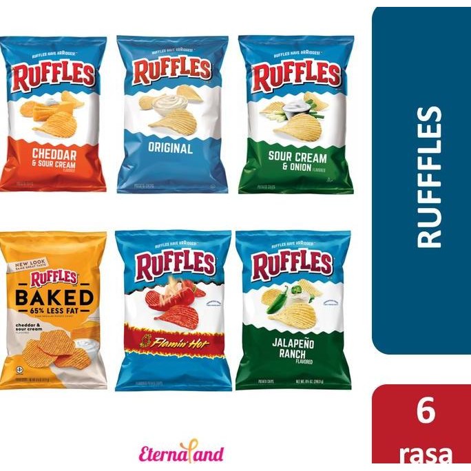 

Ready stok Terlaris Ruffles Potato Snack - Cemilan Keripik Kentang Impor USA Termurah