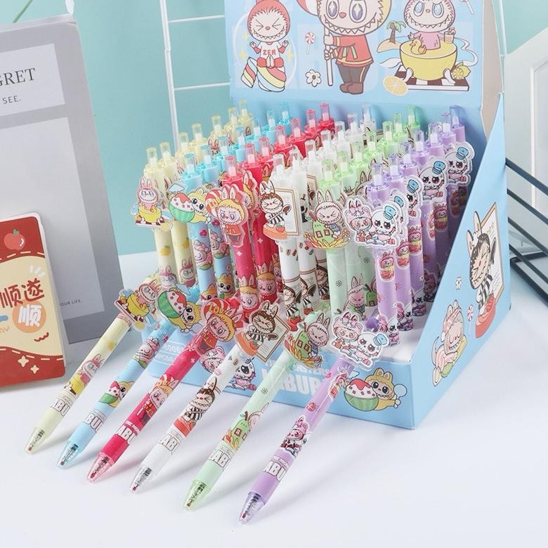 

An85 Pulpen Labubu Gel Pens Set Labubu / Pulpen Cetek Labubu / Pen Mekanik Labubu