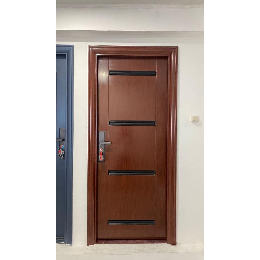 ready tb ganeza - (luxury single pan) pintu baja single satu set lengkap berkualitas / pintu utama /