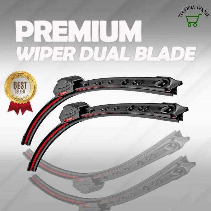 Wiper Dual Karet Double Blade Universal Wiper Frameles