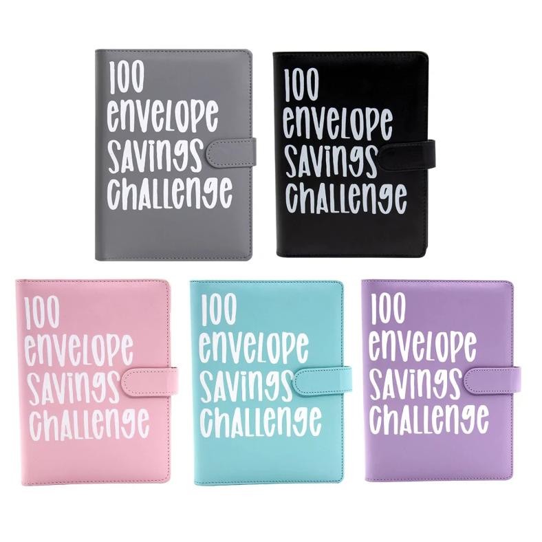 

Pu Leather Loose-Leaf Journal Notebook 100 Day Couple'S Challenge Savings Book Magnetic Buckle Save Money Book Make Money Books
