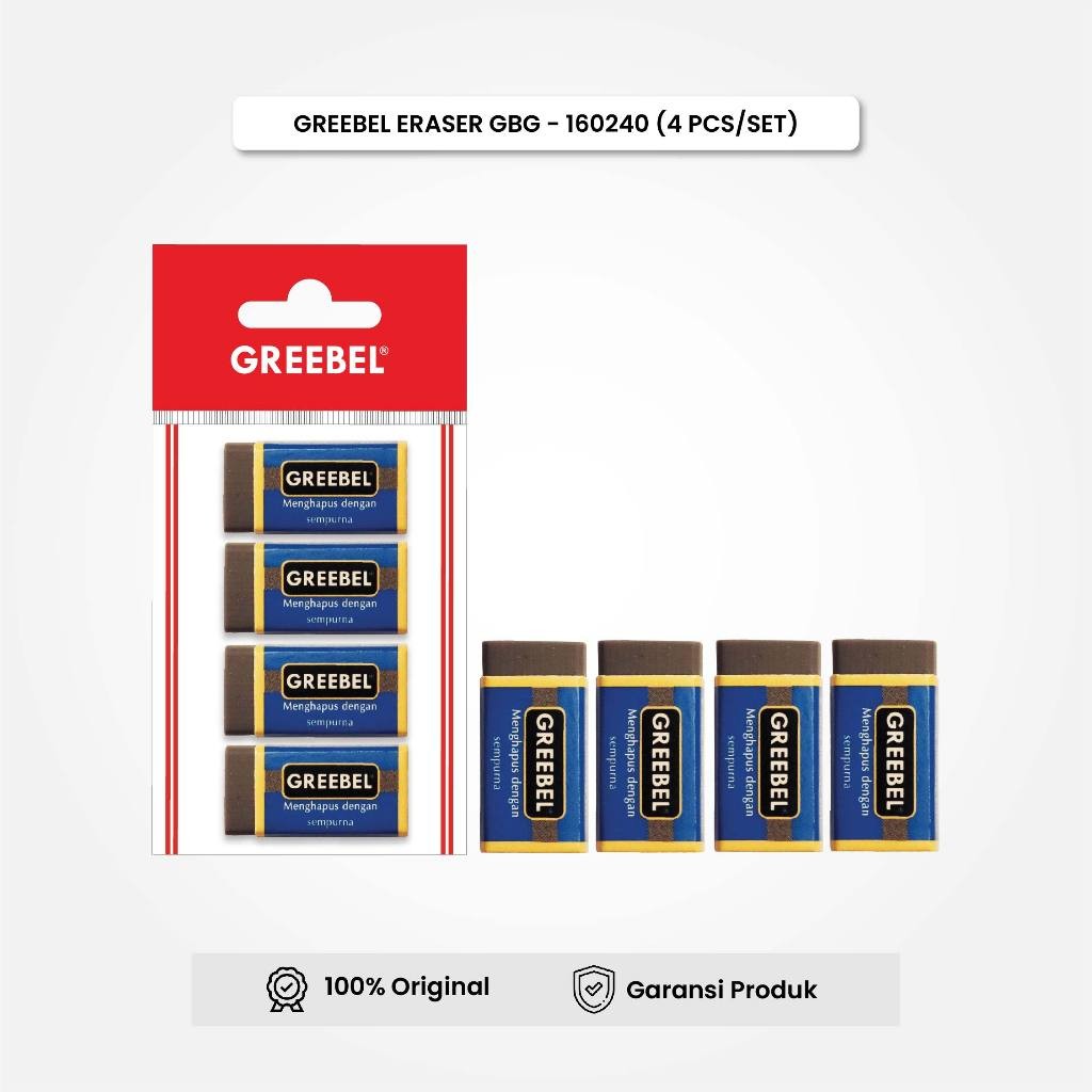 

Eraser Stip Hapusan GREEBEL GBG-160240 (4PCS/SET) / Penghapus Pensil / Vemilo