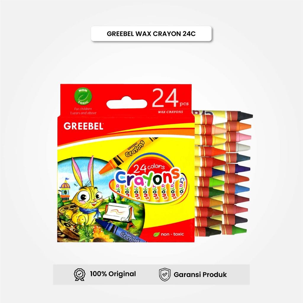 

GREEBEL Crayon Krayon Wax 24 Warna / Crayon Lilin