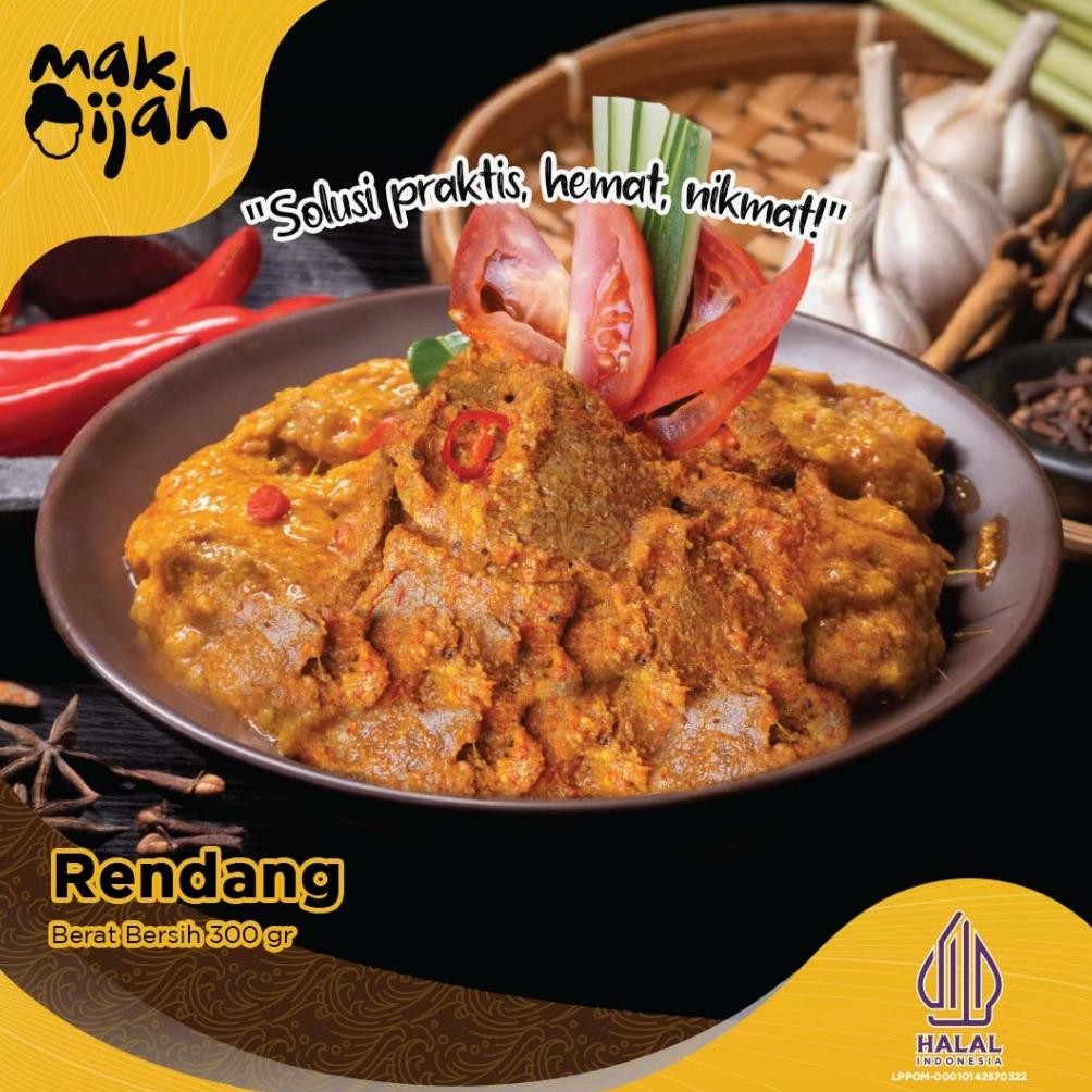 

RENDANG PADANG DAGING SAPI PREMIUM SIAP MAKAN MAKIJAH STERIL RETORT PRAKTIS HEMAT NIKMAT HALAL TANPA PENGAWET