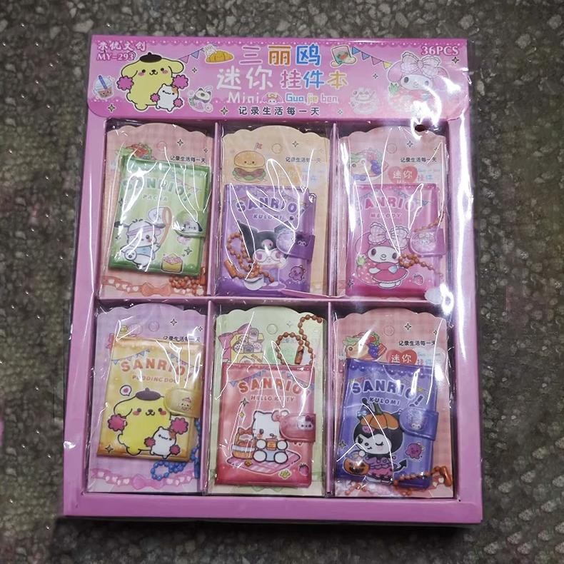 

36Pcs Sanrio Hello Kitty Kuromi Melody Mini Notebook Diy Kawaii Pocket Book Student Words Notebook Memo Student Stationery Gifts