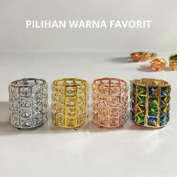 603 STORE Tempat Kuas / Brush Holder Crystal / Tempat Pena Kantor Meja