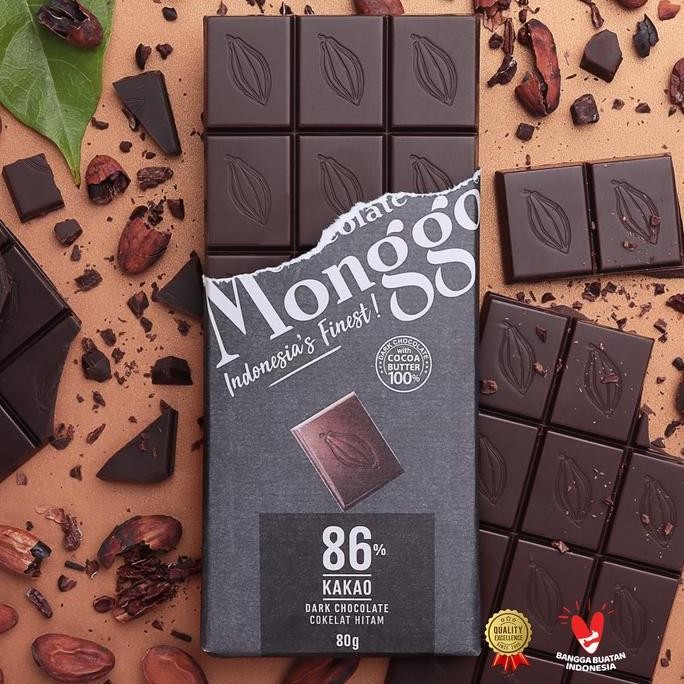 

Murah Dark Chocolate 86% Cocoa | Cokelat Monggo 80G | Coklat Snack Sehat