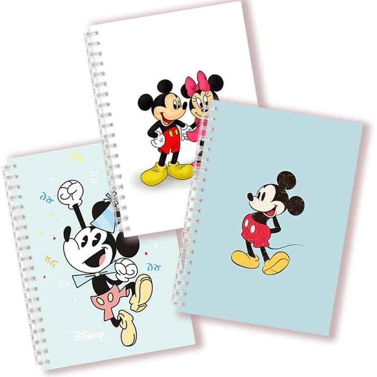 

A5 Spiral Notebook Cartoon Mickey Mouse Minnie Love Note Book Disney Anime Figures Graffiti Diary Birthday Party Kids Gifts H357