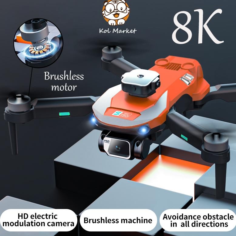 S150 Drone Mini 4K profesional, pesawat nirawak kecil ESC 8K kamera ganda pencegah hambatan optik Br