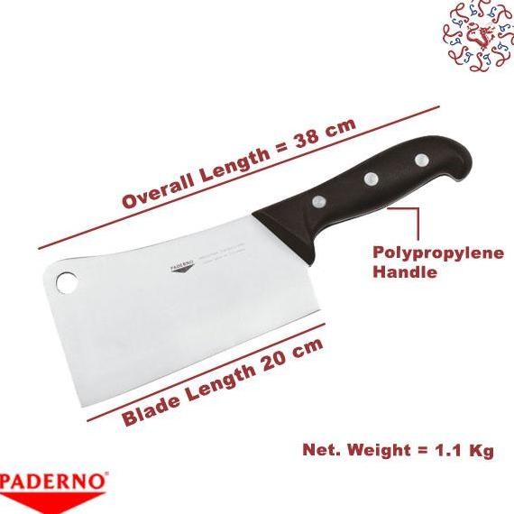 ><><><] PADERNO Meat Cleaver / Golok Daging / Golok Cincang 20 cm #18220-20