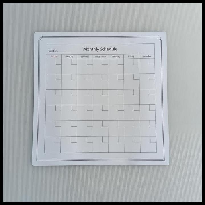 

Magnetic Sheet Monthly Schedule Jadwal Bulanan
