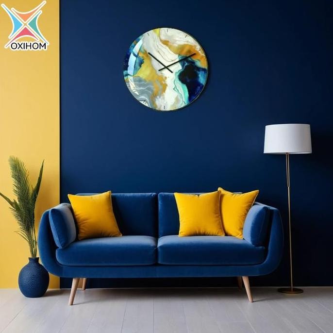 Grosir Oxihom Jam Dinding Bulat 60Cm Jam Dinding Silent Aesthetic Mewah Modern Estetik Jam Dinding B