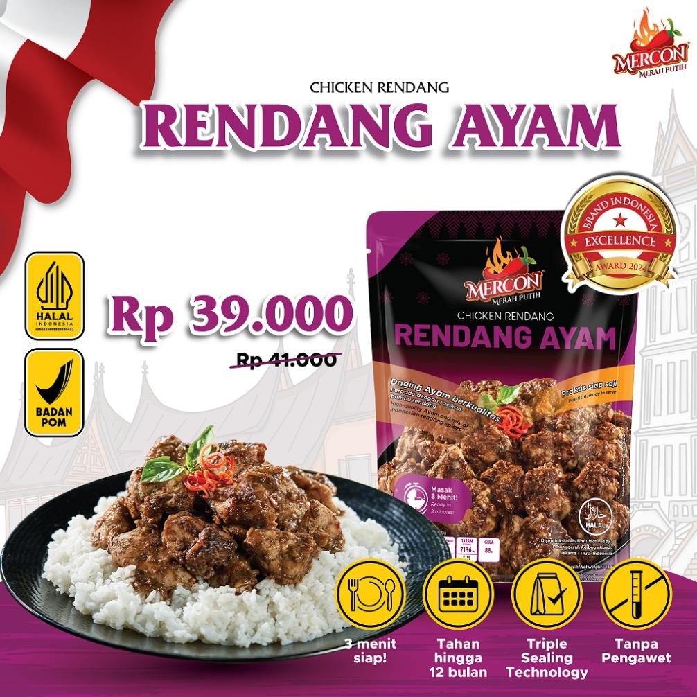 

Mercon Merah Putih - Satuan || Limited Edition !! Rendang Ayam
