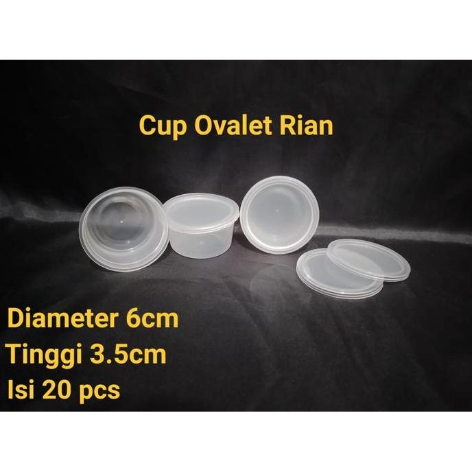

+++++] Cup Ovalet/Sambal Tebal Rian Isi 20 Pcs