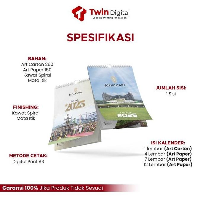 

Tersedia Kalender Dinding Custom Ukuran A3 Spiral Gantung - Kalender Dinding A3