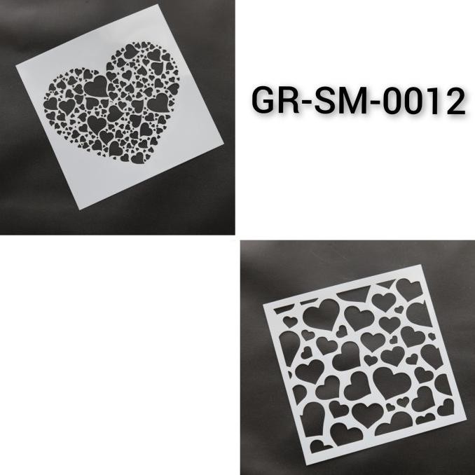 

><><><] GR-SM-0012 Cake stencil stensil pinggiran kue hati wedding valentine