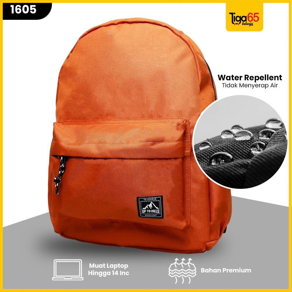 

Up To Hills Julio Backpack (1605) Orange / Tas Laptop / Ransel Pria Wanita 16 Inchi