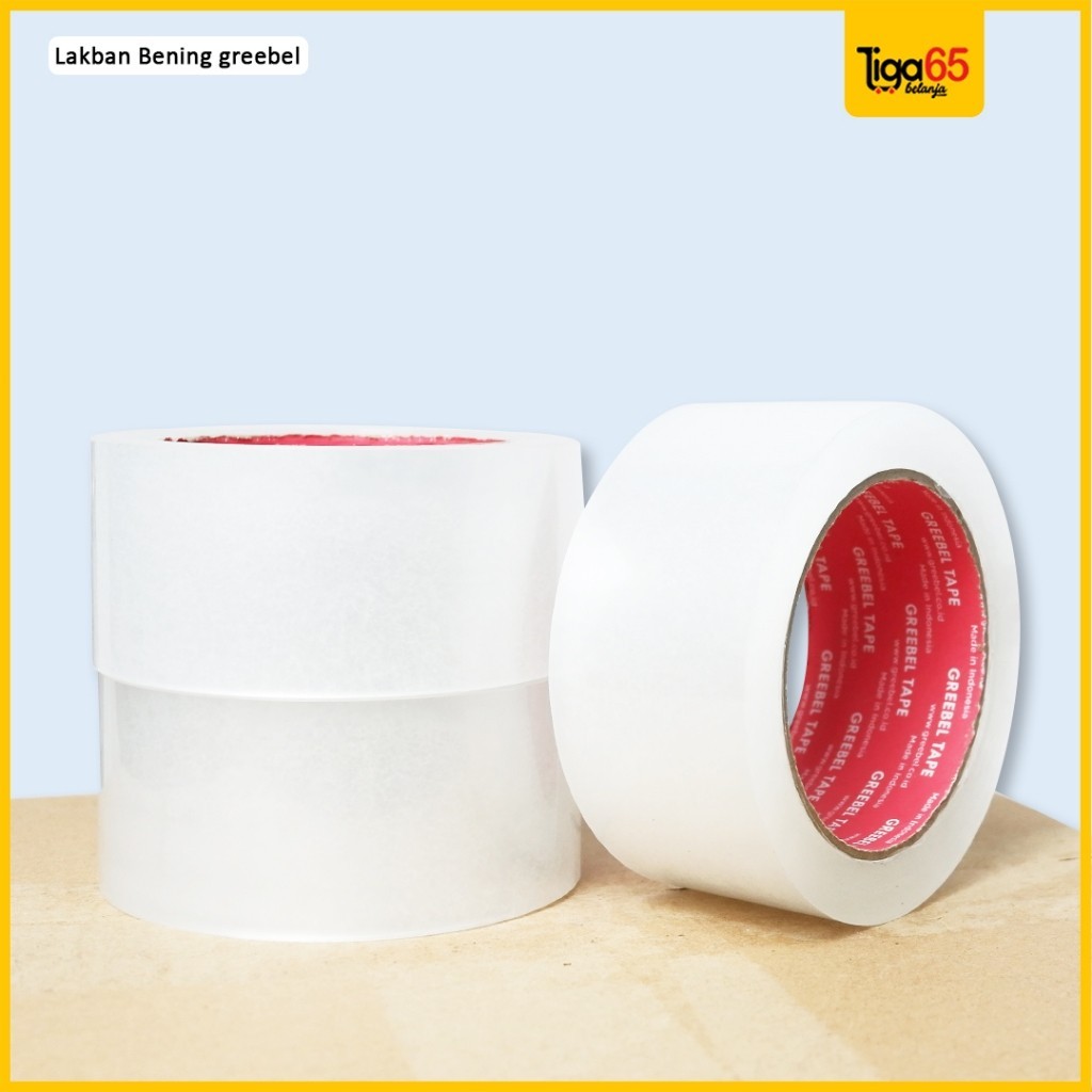 

GREEBEL Lakban Bening / Solatip Bening / Isolasi Bening (48 Mm X 90 Yard)