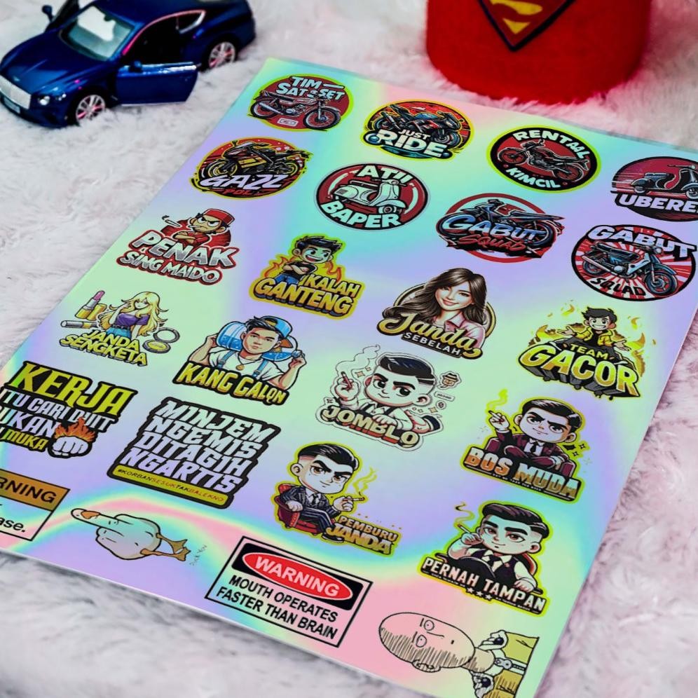 Ready Stiker Hologram, Stiker Hologram Motor, Stiker Motor Hologram, Setiker Hologram (Pack)