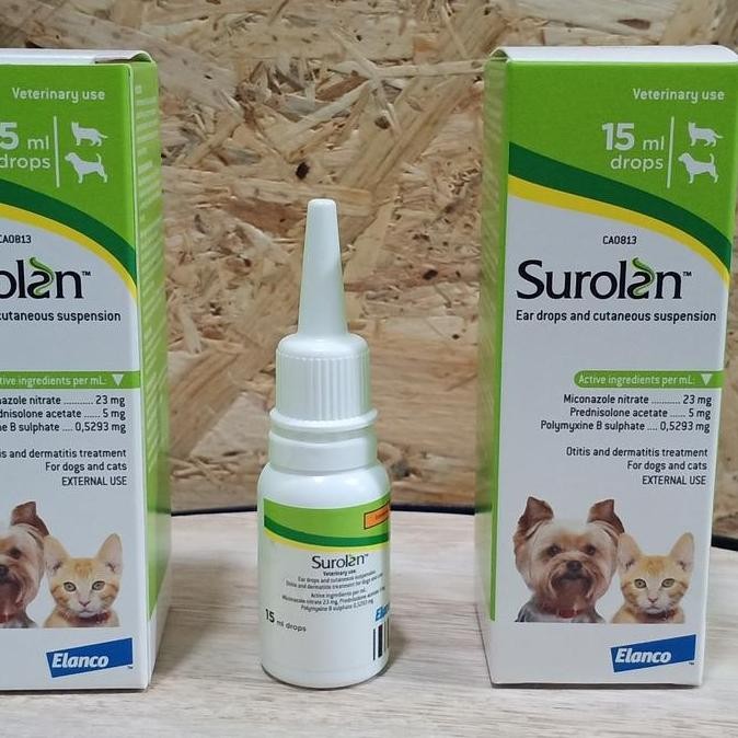 surolan tetes telinga anjing kucing 15 ml