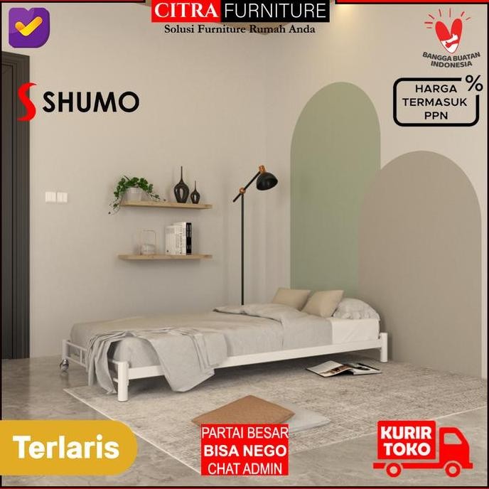 Ranjang Besi Sorong Minimalis 90 X190| Dipan Rangka Tempat Tidur Besi Co