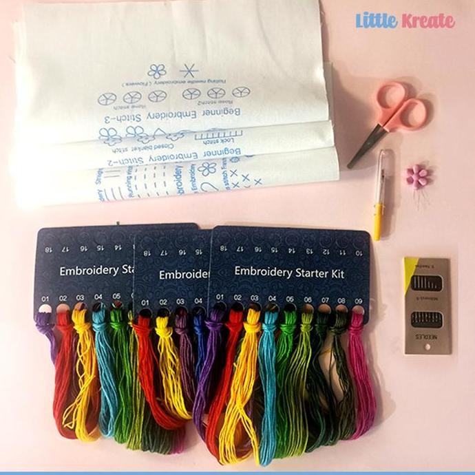 

HE#12 DIY Paket Sulam Menyulam / Hand Embroidery Kit / Needle Embroidery Set / Jahit Bordir / Sulam Tangan